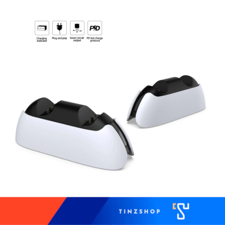 แท่นชาร์จ DOBE TP5-05103 สำหรับจอย DUALSENSE P-5 ชาร์จเร็ว สีขาว_2